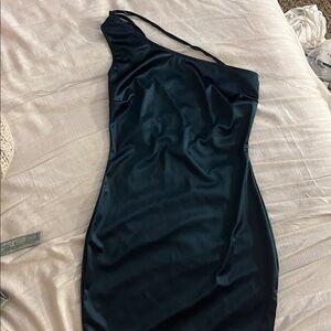 Windsor Navy One-Shoulder Dress